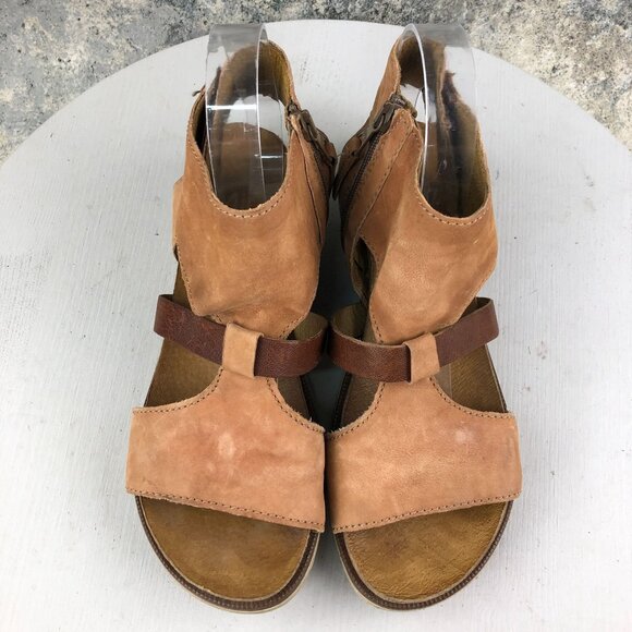 Miz Mooz Women's Size 39 (8.5-9) Tamsyn Brown Leather Open Toe Boho Sandals - Picture 3 of 13